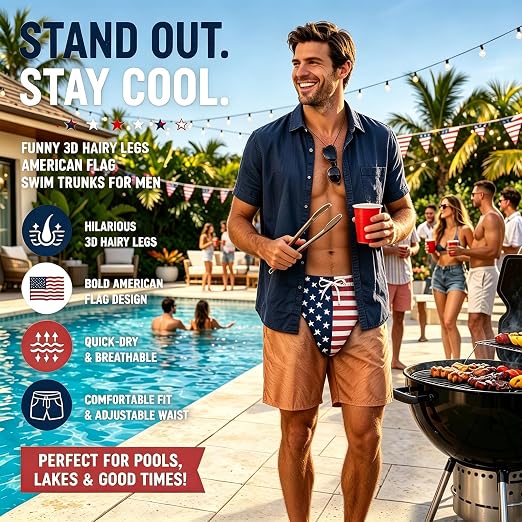 Patriot Prank Swim Trunks